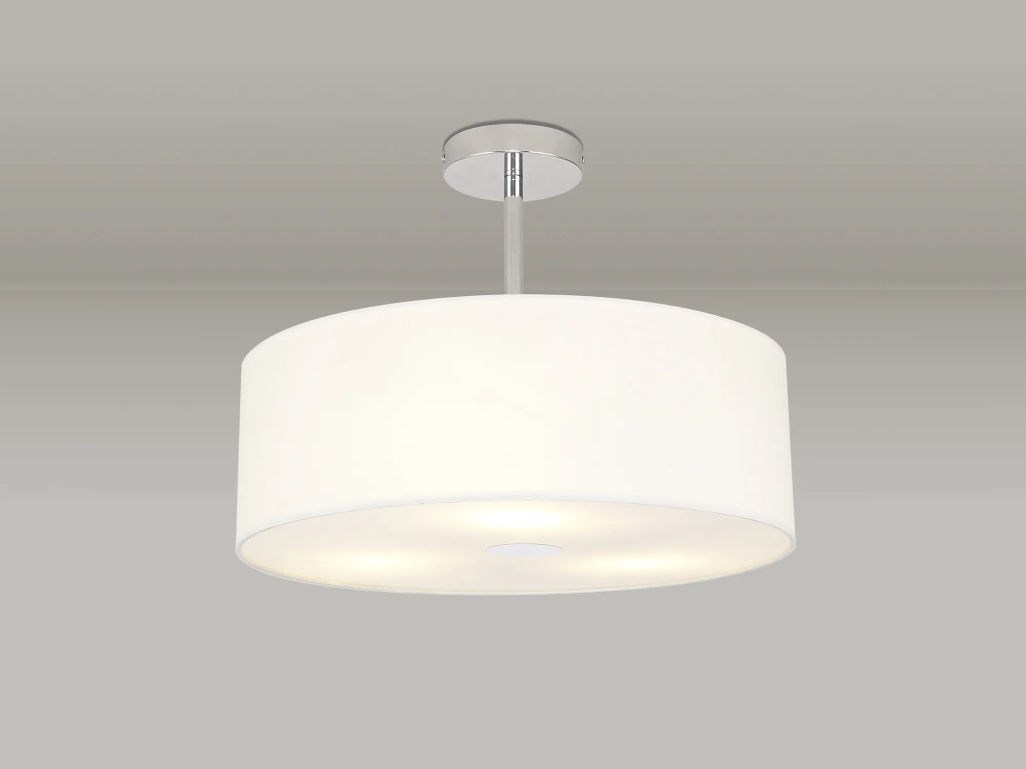 Universal 40cm Frosted Acrylic Diffuser Chrome Centre White D0319  Deco Universal